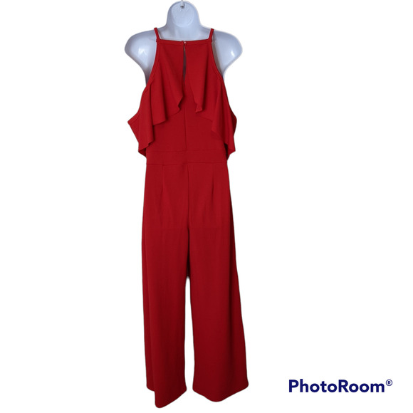 Love Ari Red One-Piece Jumpsuit Wide Legs Romper Size L - Picture 2 of 3